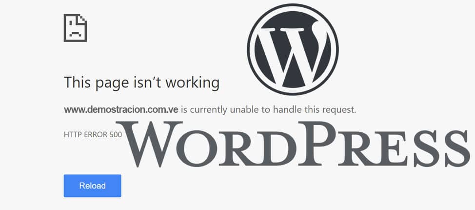 Arreglar erro 500 en WordPress