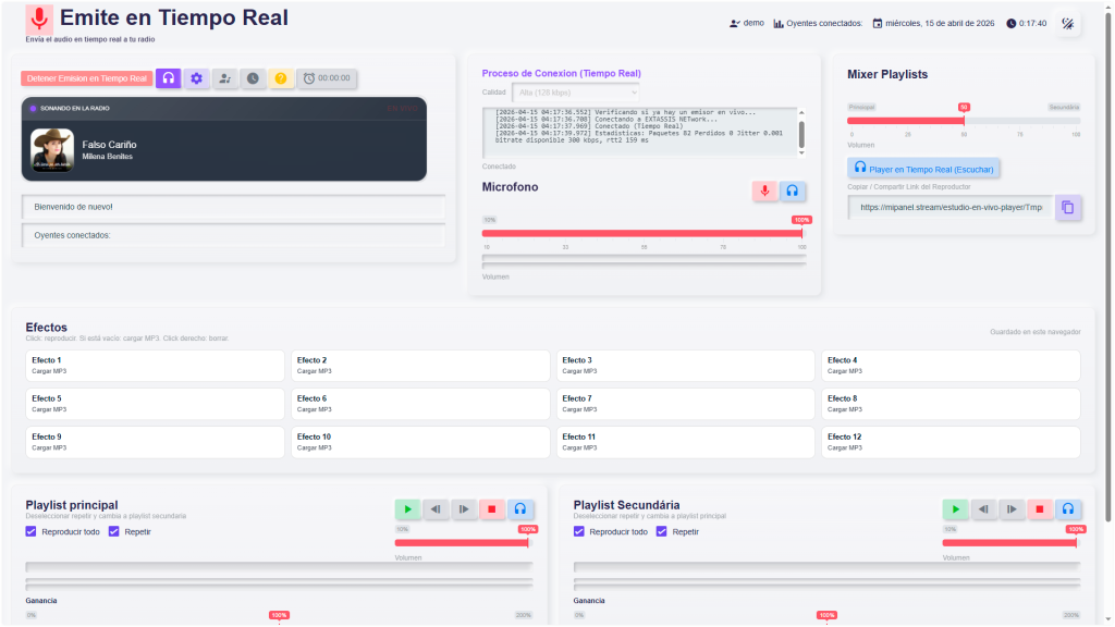 MiPanel.STREAM Nueva Generación en Gestión de Radiodifusión Digital