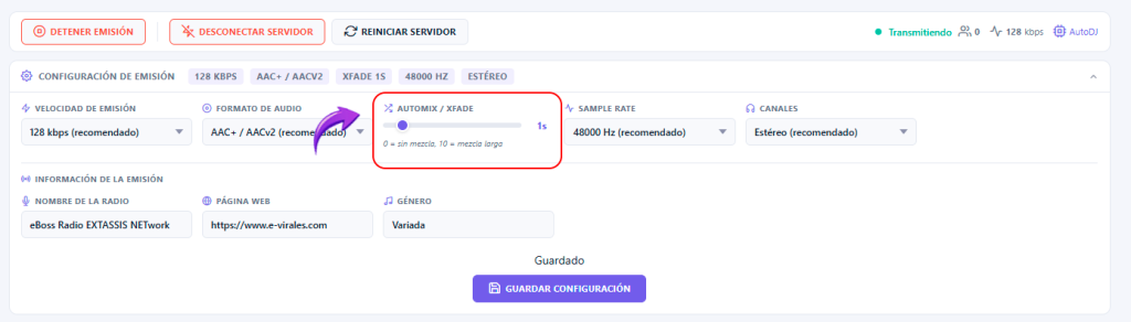 Cómo configurar y empezar la emisión en e-Boss Radio