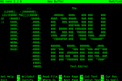 Nano, el editor de texto