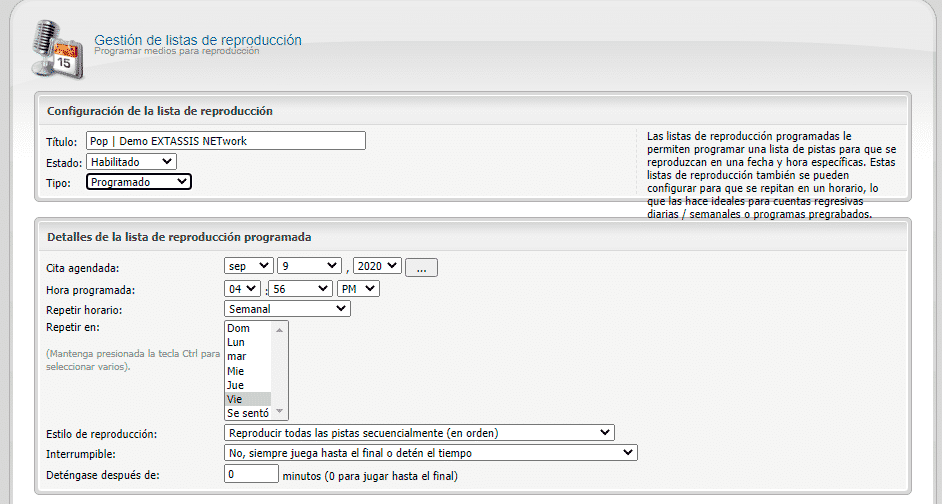 Como Crear listas de reproducción en AutoDJ CentovaCast