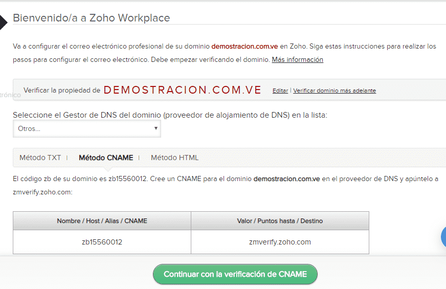 Cómo configurar Zoho Mail